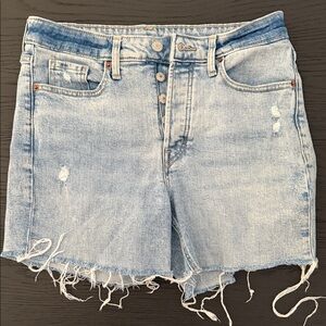 Old Navy Light Wash Frayed Jean Shorts
